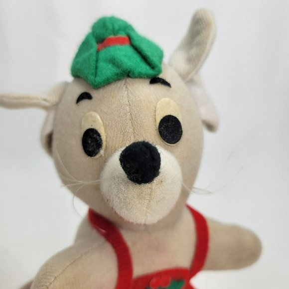 1979 Fun Farm Christmas Elf Helper Mouse Vintage 7" Stuffed Plush Toy *STAINS - Picture 2 of 11